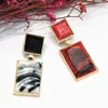 Dangle Earrings Vintage Chinese Landscape Square Acrylic Drop Earring For Women Wedding Fashion Jewelry Elegant Geometric Bijuox