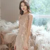 Abiti da sposa degli abiti da sposa Bling con pace di gioiello con pace di pizzo ad alto contenuto di matrimoni per ospiti di nozze per ospiti abiti da ballo da sera 403