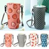 Other Drinkware Portable Sport Water Bottle Cover Mesh Cup Sleeve Pouch With Strap Mobile Phone Bag Visible Bag Outdoor Camping Accessories 230928