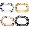 Designer-Armbänder für Männer und Frauen, Edelstahl, kubanische Glieder, Iced Out-Armbänder, Bracciali-Kettenarmband, männlicher Tropfen mit B266M