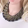 Düğün Mücevher Seti Kaymen Kadınlar İçin El Yapımı Moda Kolye Turkuaz Kristaller Boncuklu Tıknaz İfade Chokers Takı Drop- 230928