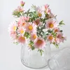 Decorative Flowers Home Decoration Artificial Flower Small Bunch Daisy Dining Table Placement Outdoor Garden Wedding Chrysanthemum Fake