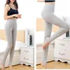 Leggings Femmes Casual Femmes Taille Haute Pantalon Entraînement Fitness Course Pantalon De Gym Push Up Leggins Gris Noir Élastique Serré Mode