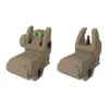 Upgraded MGP CQB Fiber Optics Armor Gen 1 Flip Sight Front and Rear Folding Back-Up Sights Red Green Fiber for M4 AR15 fit 20mm Picatinney Weaver Rail