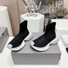 8Wholesale Top Designer 3XL Sock Shoes Moda Mens Mulheres Respirável Plataforma Sneaker Preto Branco Malha Stretch Esportes Sapato Casual Luxo Treinadores Ao Ar Livre Com Caixa