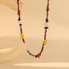 Collier ras du cou en pierres précieuses naturelles irrégulières, Imitation de perles colorées, mode dames, cadeau de fête d'anniversaire, bijoux, vente en gros, 2023