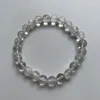 Strand 8 10mm Natural Clear Quartz Stone Tibetan Silver Beads Charms Pendant Armband Män Kvinnor Girls 1pc Dropship