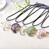 Natural Crystal Pendant Tree of Life Moon Shape Reiki Polished Mineral Jewelry Healing Stone For Men Women SMYCKE GIFT203H