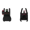 Upgraded MGP CQB Fiber Optics Armor Gen 1 Flip Sight Front and Rear Folding Back-Up Sights Red Green Fiber for M4 AR15 fit 20mm Picatinney Weaver Rail