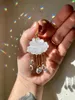 Brincos de argola criativo acrílico ácido chuva nuvem cristal lágrima proteção ambiental jóias presente