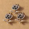 Charms 10pcs 13x22mm Chic Crystal Rose Flower For Jewelry Making Earrings Necklace Pendants DIY Crafts Supplies