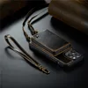Retro Crossbody Zipper Vogue Połączenie telefoniczne na iPhone 15 14 13 12 11 Pro Max Samsung Galaxy S23 Ultra S22 S21 Plus wielokrotne gniazda karty skórzane ścieżki