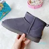 stivaletti da donna moda mini stivali da neve in pelle crosta di mucca scarpe di cotone