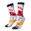 Chaussettes pour hommes Crazy Sock pour hommes Cassettes Boom Box Roller Skates Harajuku RETOUR AUX ANNÉES 90 Motif de qualité Imprimé Crew Nouveauté Cadeau