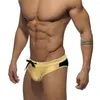 Shorts pour hommes WK19 2023 Noir Jaune Sexy Taille basse Hommes Maillots de bain Maillots de bain Bikinis Été Maillots de bain serrés Natation Plage