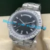 11 Style luksusowe mężczyzn oglądaj platynę 41 mm lodowy diamentowy diełę ramki 228396 Automatyczny ruch szafirowy Luminous Fashion Men'272g