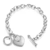 Bracelets à maillons en titane et acier, chaîne RoleLInk, pendentifs en forme de cœur pour femmes et filles, bijoux tendance, peuvent graver, contactez-nous
