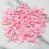 Decorative Flowers (50 Pcs) 4 4cm Colourful Ribbon Bows Small Size Polyester Satin Bow Flower DIY Craft Wedding Decoration