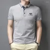 Herrpolos skjortor Menskläder Högkvalitativ gata Top Polo Shirt Blue för man T-shirt Män varor Kort ärm Bottenstorlek M-4XL
