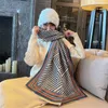 Sciarpe Sciarpa invernale in cashmere calda da donna con stampa geometrica, scialle avvolgente, foulard femminile, bandana, sensazione di coperta
