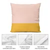 Yastık allık pembe ve hardal sarı minimalist renk bloğu atma yastıklar için oturan yastık