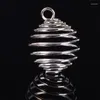 Pendant Necklaces 30PCS/Set Spiral Bead Cages Pendants Silver Plated Craft Jewelry Making DIY Gift