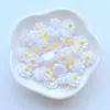 Decorative Figurines 60Pcs Cute Mini 12mm Small Flower Flat Back Resin Scrapbooking DIY Jewelry Craft Decoration Accessories