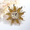 Brooches Antique Jewelry Fashion Golden Sun God Brooch For Women Men Coat Suit Bag Accessories Female Vintage Banquet Party Daily Gifts