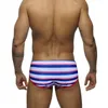 Męskie spodenki WK44 Summer Beach Blue Stripe Seksowne niska talia Basen strojów kąpielowych Sport Swimming Bikini Surf Swimsuits