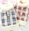 Moda Plaid Harness Giacca Inverno Caldo Vestiti per animali domestici per cani di piccola taglia Chihuahua Yorkies Cappotto Cucciolo Animali domestici Abbigliamento Manteau Chien