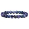Bracelet en pierre violette à brins de 8mm, perles rondes, agates, améthystes, Mica, bijoux de guérison, cadeaux pour femmes et hommes