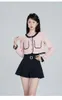 Women's Jackets Fragrant Pink Short Coat Autumn 2023 Unique Ladies Sweet Outwear