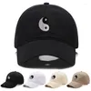 Berretti da baseball Yin Yang ricamo berretto da baseball in puro cotone moda donna uomo cappello visiere sportive snapback sole traspirante all'aperto