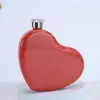 Flacons de hanche 125 ml rouge amour coeur forme en acier inoxydable Flagon Portable Drinkware vin whisky buveur bouteille d'alcool