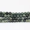 Perlen Hübsche grüne natürliche Adern Achate Stein rund lose Karneol 6mm 8mm 10mm Charms Diy Schmuck Abstandshalter Erkenntnisse 15" B3475