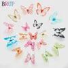 Adesivos de parede 18 pçs / lote borboletas de cristal 3d adesivo linda borboleta sala de estar para crianças decalques decoração de casa 230928