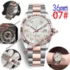 20 couleurs de haute qualité étanche hommes montres automatiques 36mm diamant montre en acier inoxydable femmes montre couples style classique Wris225z