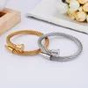 6mm New Gold Bracelets 새로운 고급 고급 패션 다목적 팔찌 18K 솔리드 골드 필드 골드 와이어 와인딩 네일 팔찌