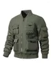 Vestes pour hommes Veste multi-poches Uniforme militaire Coupe-vent Champ d'hiver et d'automne Manteau de pilote de vol imperméable