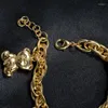 Bracelets de charme Mode Gold Géométrique Femmes Bracelet 18K Plaqué Amant Bracelets Costume Rond Roman Design Luxe Engagement Bijoux Cadeau