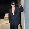 Abiti da uomo SYUHGFA Blazer Stile coreano Highend Design di nicchia Stampa Giacca da abito Ruffian Bell'uomo Slim Autunno