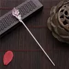 Hårklipp vintage kinesisk stil Hanfu Stick Women Metal Glaze Fork Chopsticks Hairpin Woman Jewel Clip Accessories