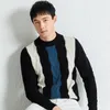 Men's Sweaters Mens Wide Stripes Cashmere Wool Jumper Autumn & Winter Sheep Clothes Pullover Warm Knitwear Long Sleeved