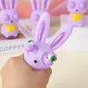 Rabbit Squint Eyes Glaring Extrusion Long Eared Rabbit Decompression Hand Pinching Pinch Springback Toys