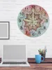 Wall Clocks Mandala Gradient Flower Large Round Luminous Needles Clock Decor Room Hanging Ornaments Decoration Silent