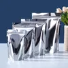 Food Pacaging Self seal Bag Aluminum Foil Stand Up for Candy Tea Nuts Snack Grains Storage Reusable Pouches Zipper Lock Big Size Bag