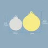 Juldekorationer 3 "4" Clear Blank Acrylic Baubles Novely Chirstmas Ball Taggar Hängande ornament för Xmas Year Home Decor Tag -gåvor