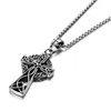 Vnox – collier avec pendentif croix celtique pour hommes, collier en acier inoxydable de haute qualité, bijoux Punk Cool 24 chaînes 248k