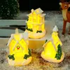 Juldekorationer dekoration Micro Landscape Ornament White Luminous Hart House Xmas Gift For Home