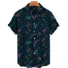 Мужские повседневные рубашки, лето 2023, рубашка с 3D принтом на заказ, модный топ с музыкальным узором, футболка большого размера с гитарным инструментом, одежда